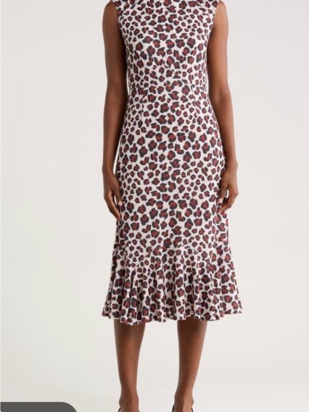 Hutch Sleeveless Leopard Print Midi Dress, size med